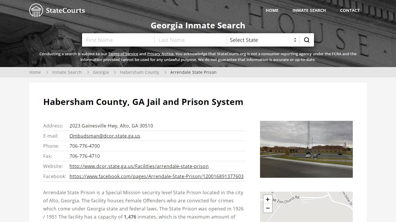 Arrendale State Prison Inmate Records Search, Georgia ...