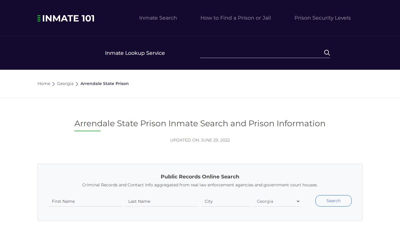Arrendale State Prison Inmate Search, Visitation, Phone no ...